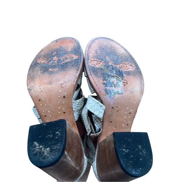FreeBird Rare Claw White Python Snake Heel Sandals size 8 - Picture 7 of 8